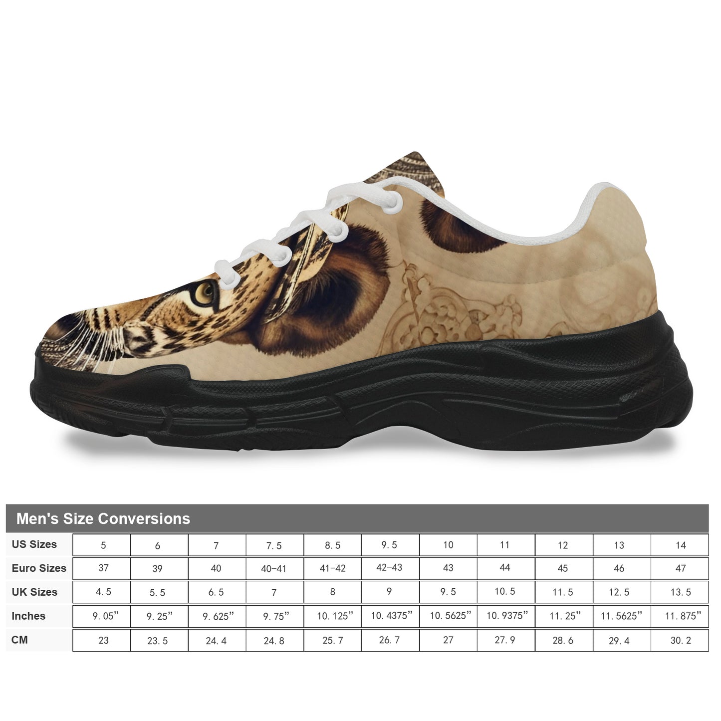 R&RH Men's Leopard Chunky Shoes