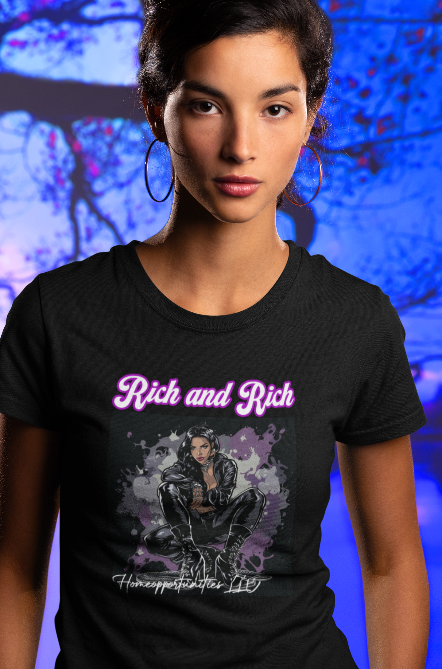 Rich and Rich Unisex LuiiLoviie Comic Tee - Bold Graphic Shirt for Confident Style