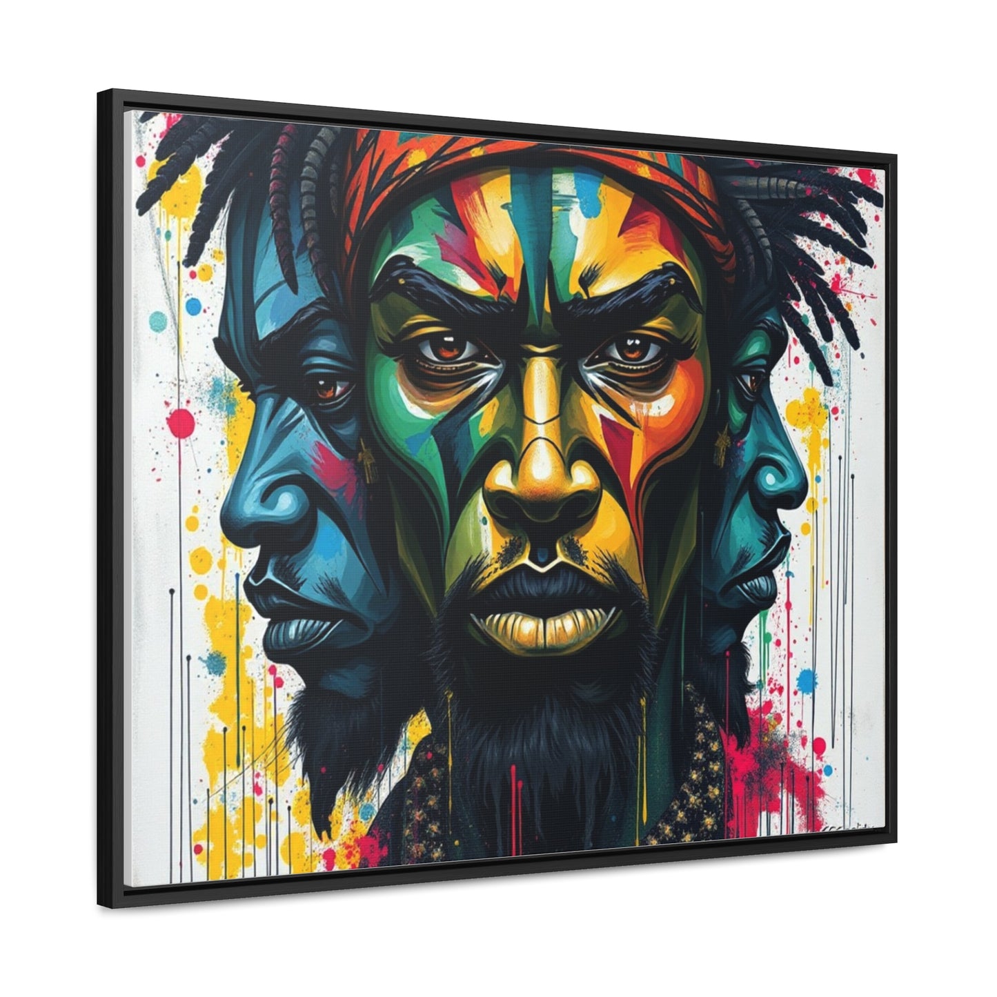 R&RH Vibrant Portrait Gallery Canvas Wrap - Modern Art Frame for Home Decor