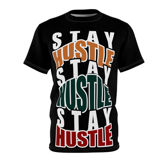 Stay Hustle Unisex Cut & Sew Tee - Motivational Graphic T-Shirt