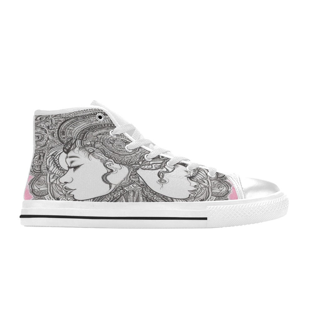 R&RH PinkDestiny Pink Womens Classic High Top Canvas Shoe