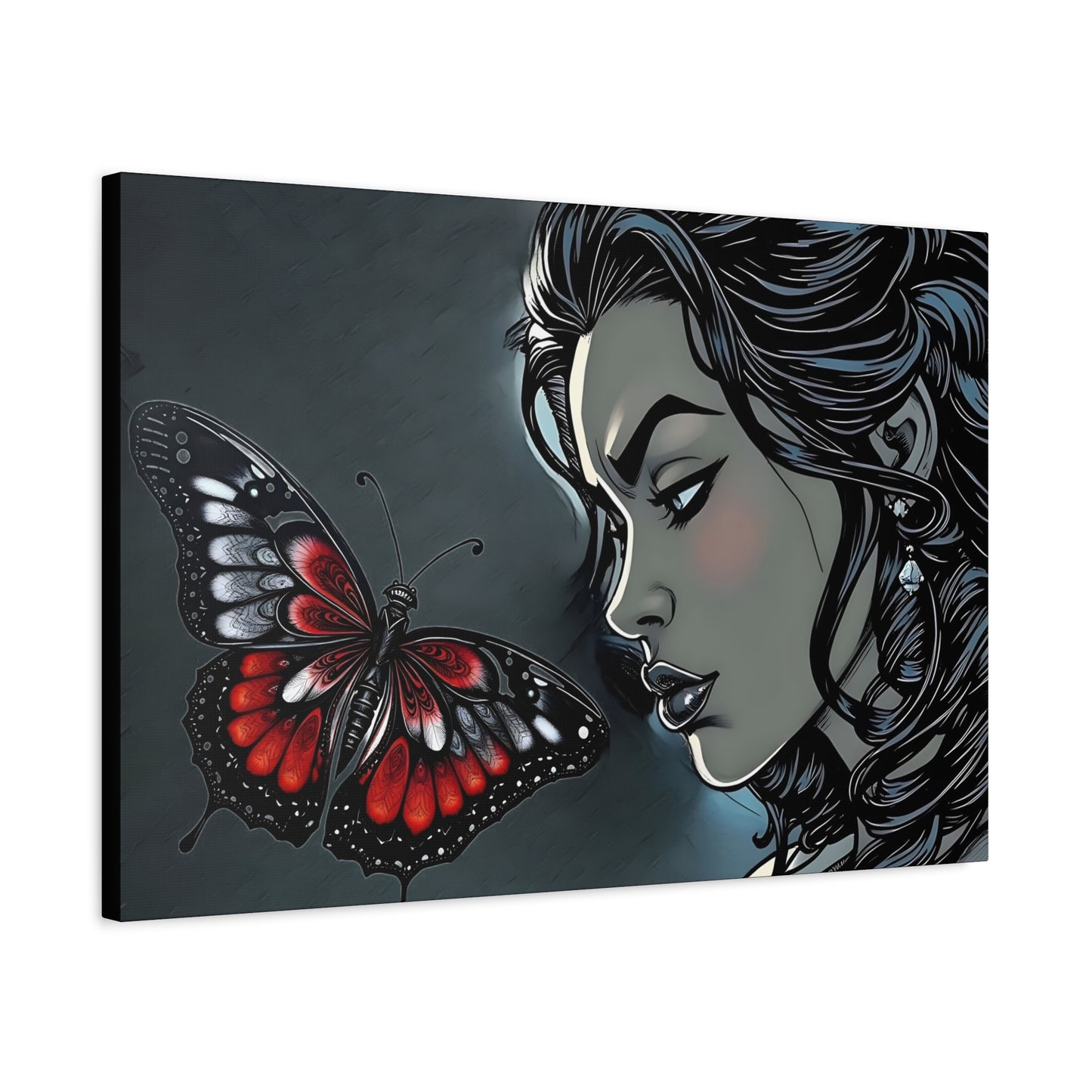 R&RH Beautiful Butterfly  Artistic Butterfly Canvas Wall Art - Stretched Matte Design for Home Decor