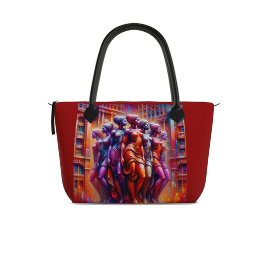 R&RH Colorful Peace Zip Top Handbag