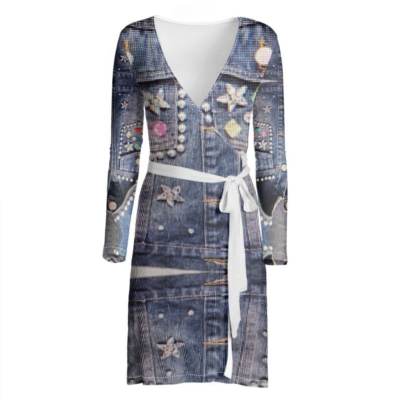 R_RH Jean Look Wrap Dress