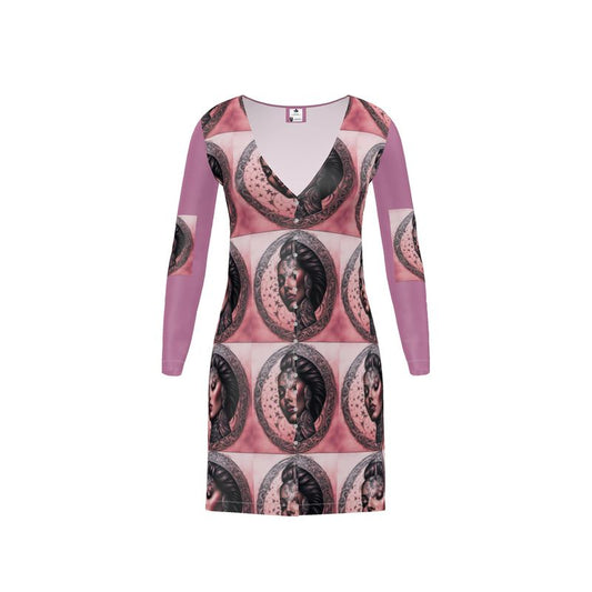 R&RH Pink Designer Button Cardigan Dress