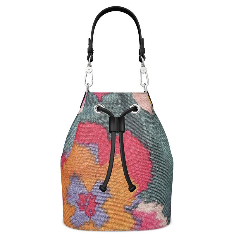 R&RH Flowery Abstract Designer Bucket Bag