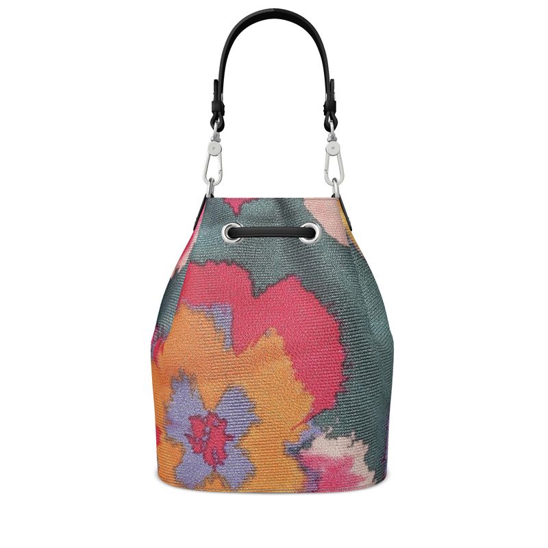 R&RH Flowery Abstract Designer Bucket Bag