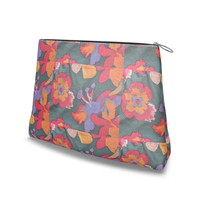 R&RH Flowery Abstract Designer Clutch Purse