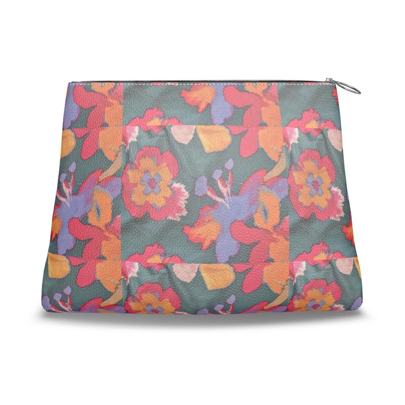 R&RH Flowery Abstract Designer Clutch Purse