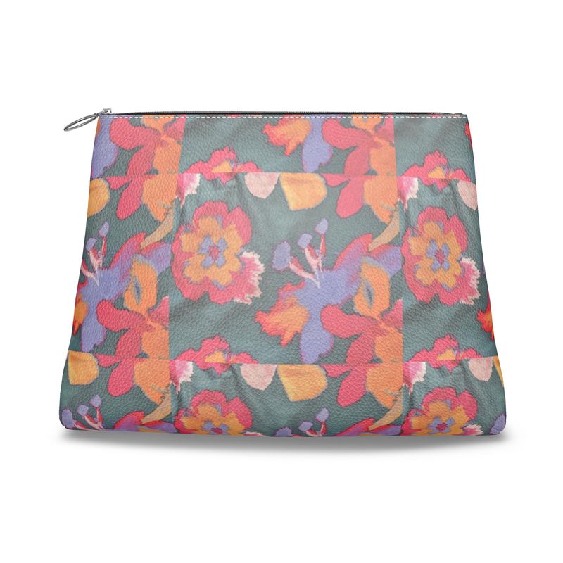 R&RH Flowery Abstract Designer Clutch Purse