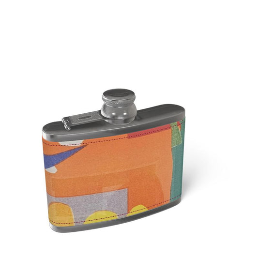 Leather Wrapped Hip Flask