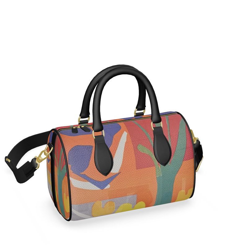 R&RH Orange Abstract Mini Denbigh Duffle Bag