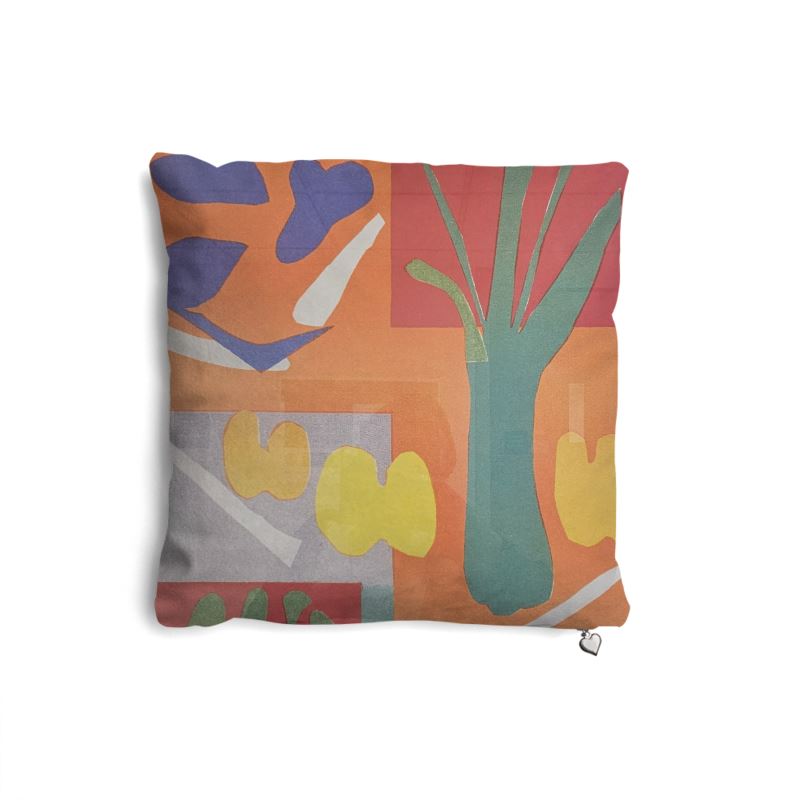 R&RH Orange Flower Pillows Set