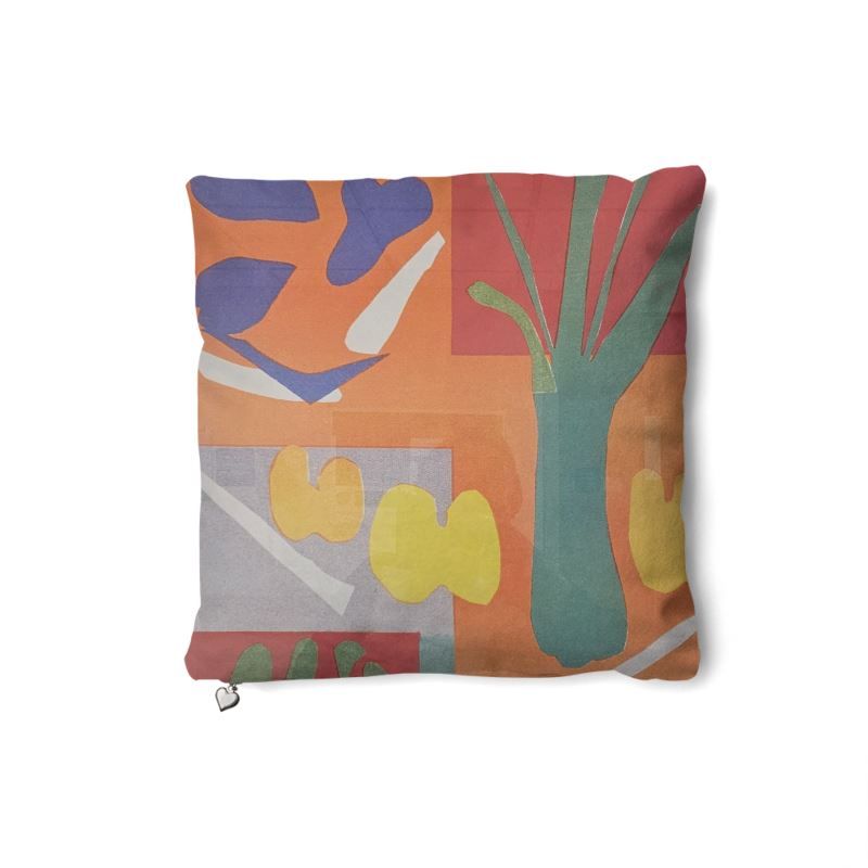 R&RH Orange Flower Pillows Set