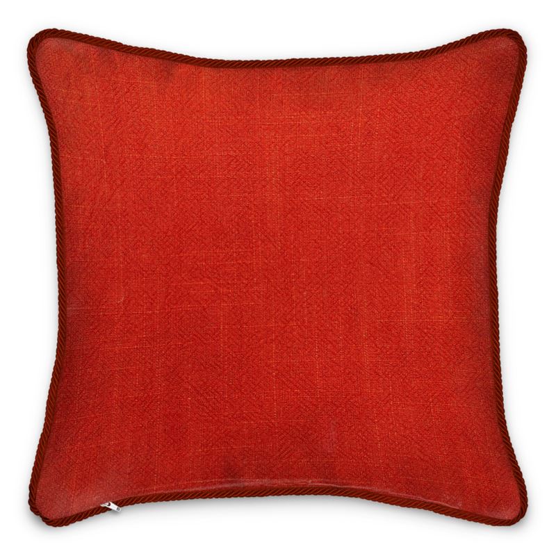 R&RH Orange Abstract Designer Silk Pillows