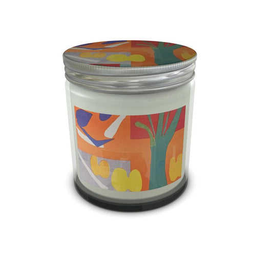 R&RH Orange Abstract Designer Set Candle in Jar