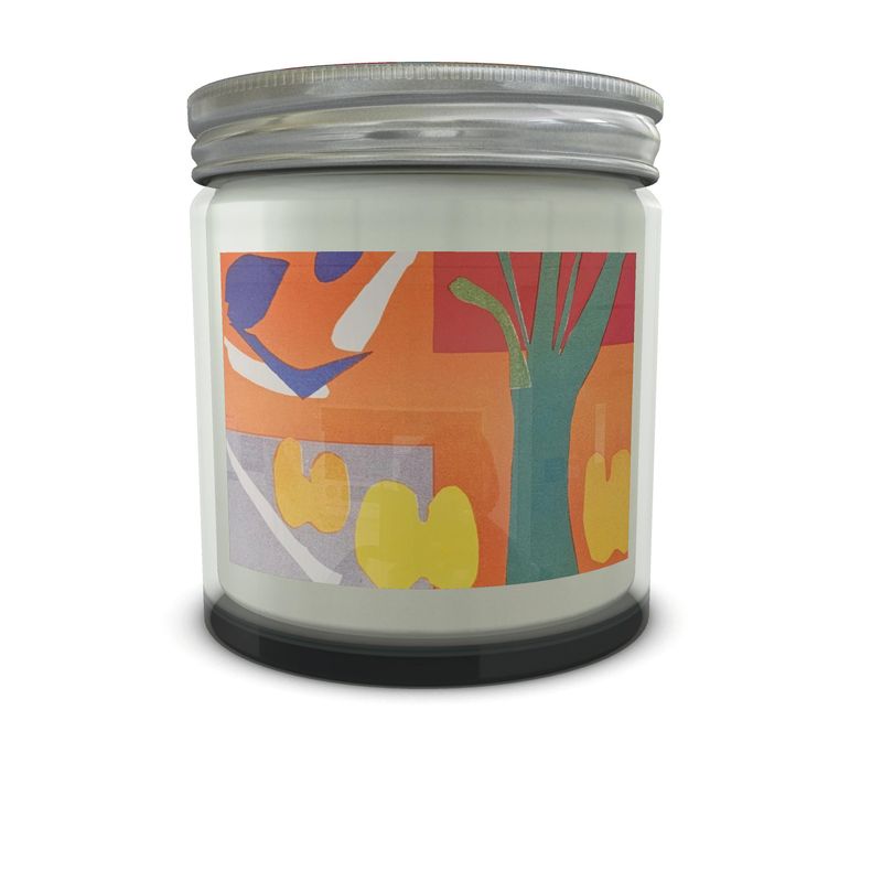 R&RH Orange Abstract Designer Set Candle in Jar