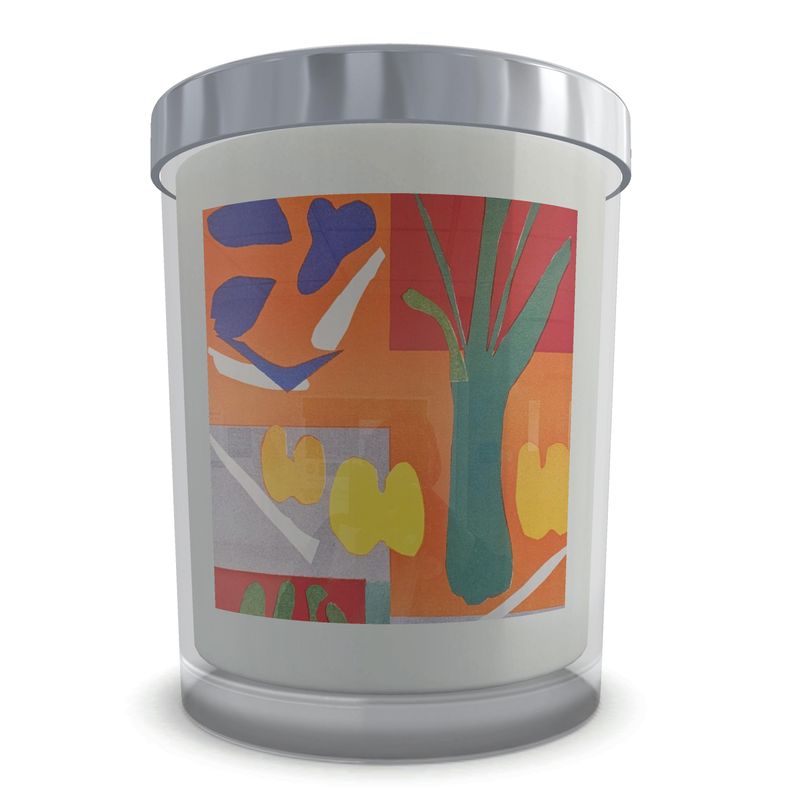 R&RH Orange Abstract Designer Candle in Glass