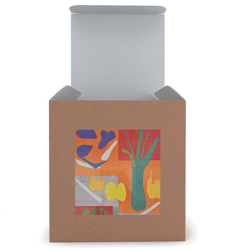 R&RH Orange Abstract Designer Candle in Glass