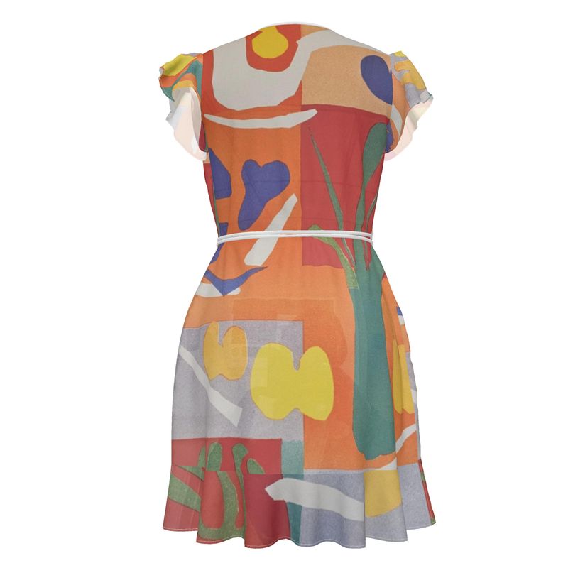 R&RH Orange Flower Tea Dress