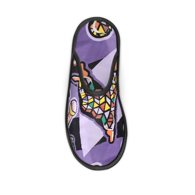 R&RH Purple Abstract Slippers