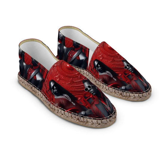 R&RH Red and Black Unisex Espadrilles for Casual Comfort