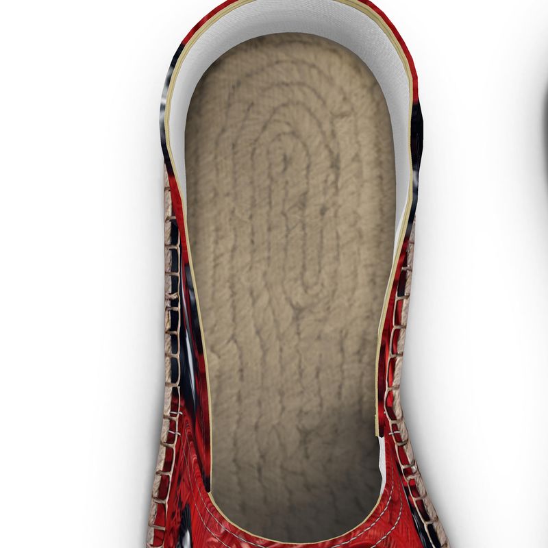 R&RH Red and Black Unisex Espadrilles for Casual Comfort