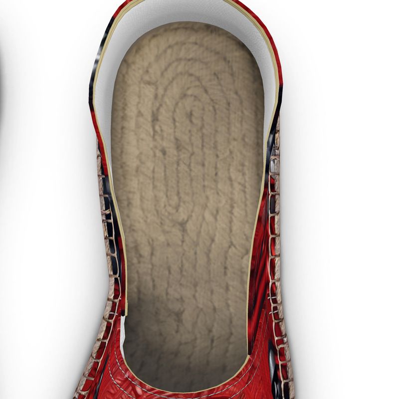 R&RH Red and Black Unisex Espadrilles for Casual Comfort