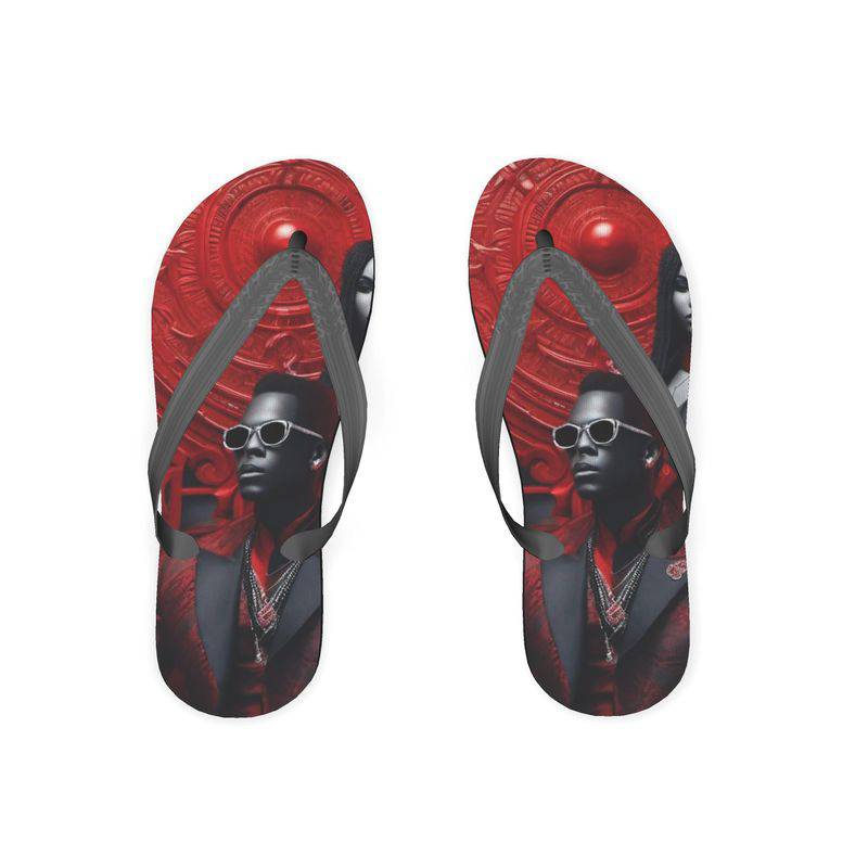 R&RH Red The Game Unisex Flip Flops - Rich and Rich Homeopportunities 