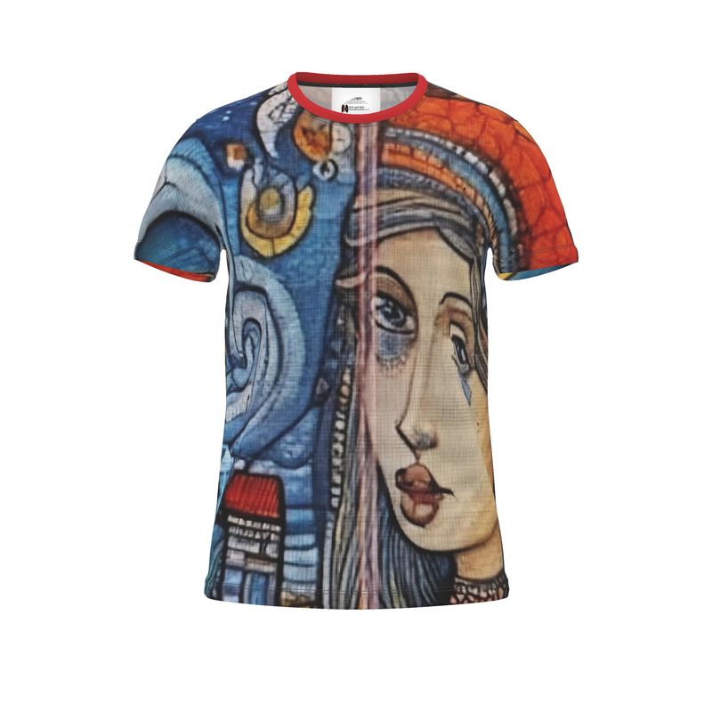 R&RH Women's Whimsical Blue Designer Remix T Shirt