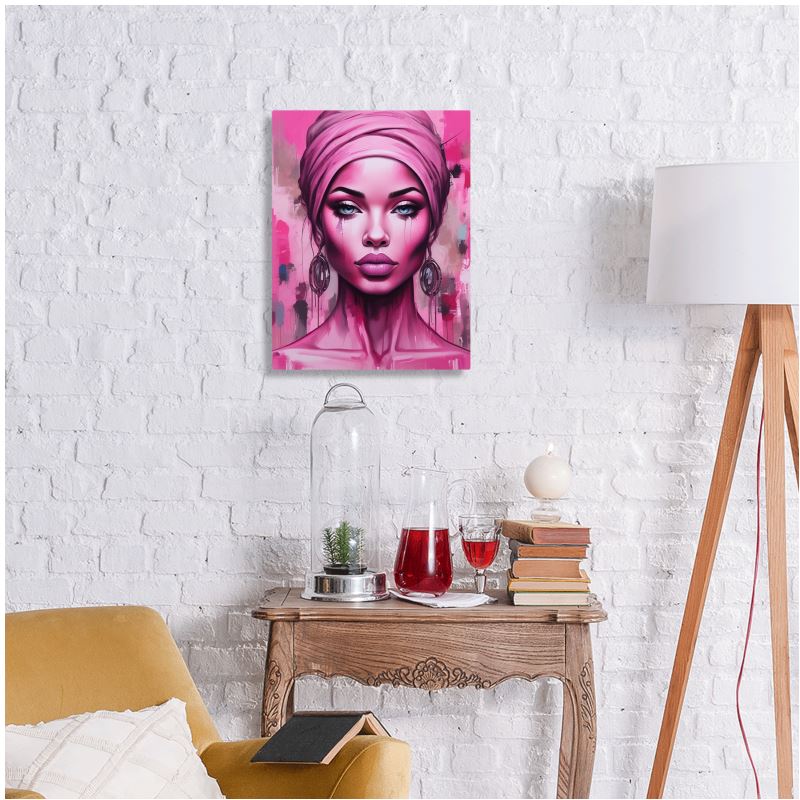 R&RH 'Her Eyes' Pink Designer Metal Print