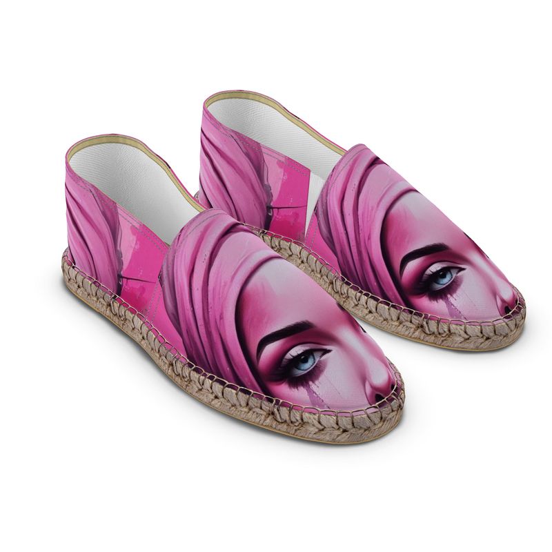 R&RH Her Eyes Pink Unisex Espadrilles