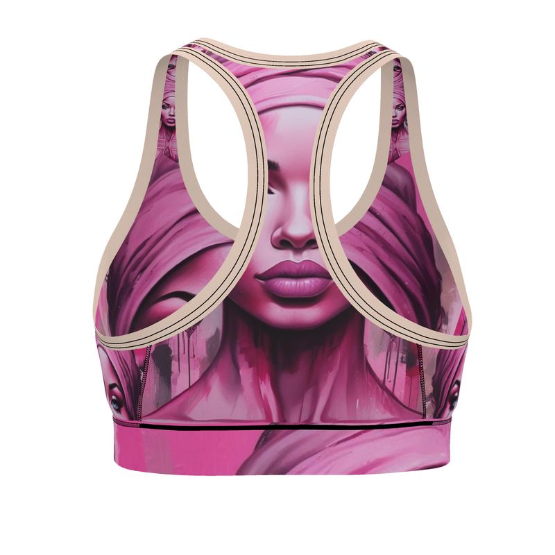 R&RH Her Eyes Pink Sports Bra