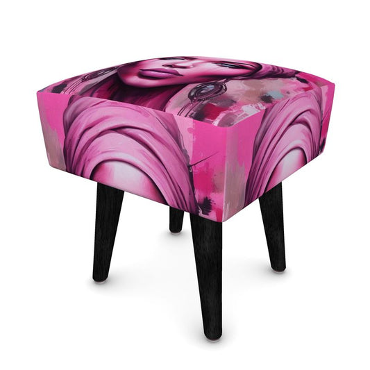 R&RH Designers Pink Square Footstool