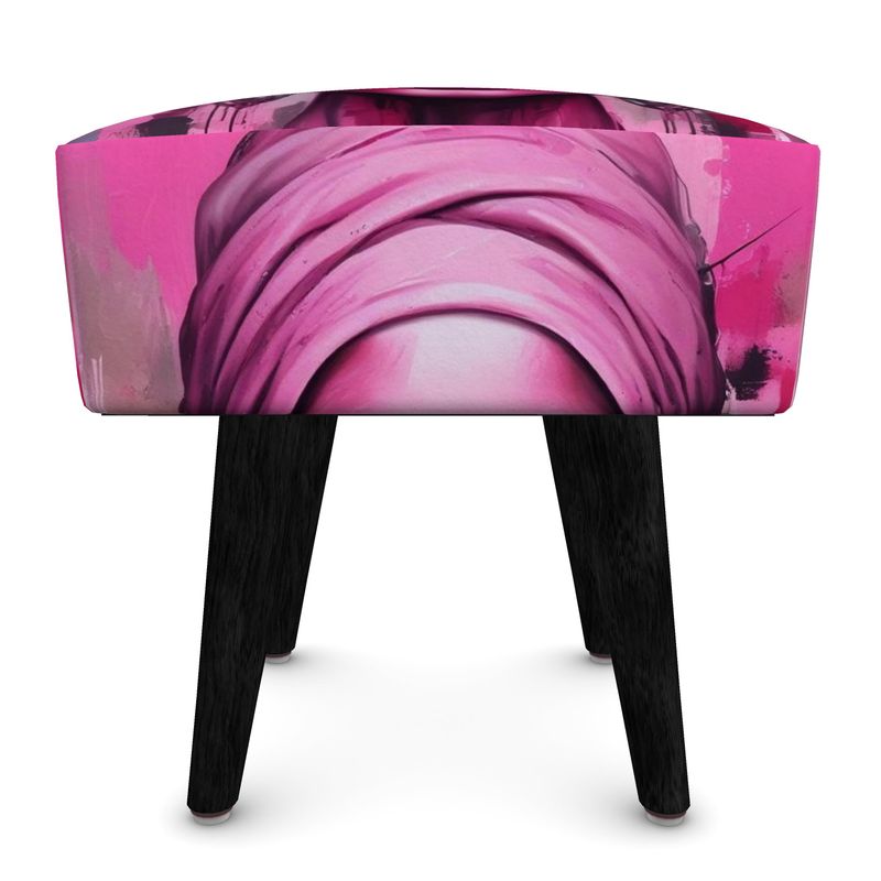 R&RH Designers Pink Square Footstool