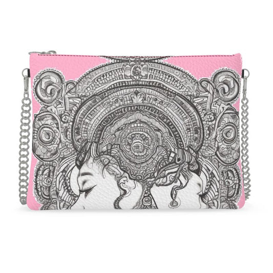 R&RH Pink Crossbody Bag With Chain