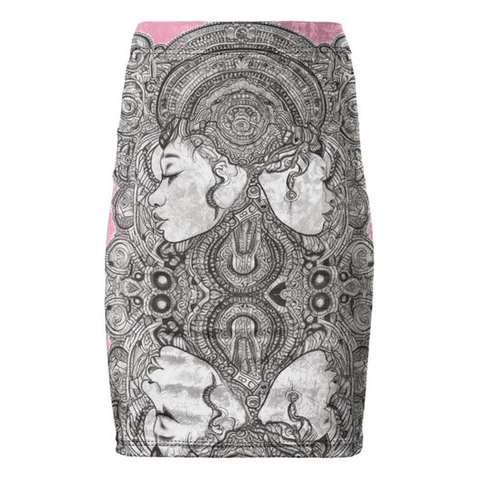 R&RH PinkDestiny Designer Pencil Skirt