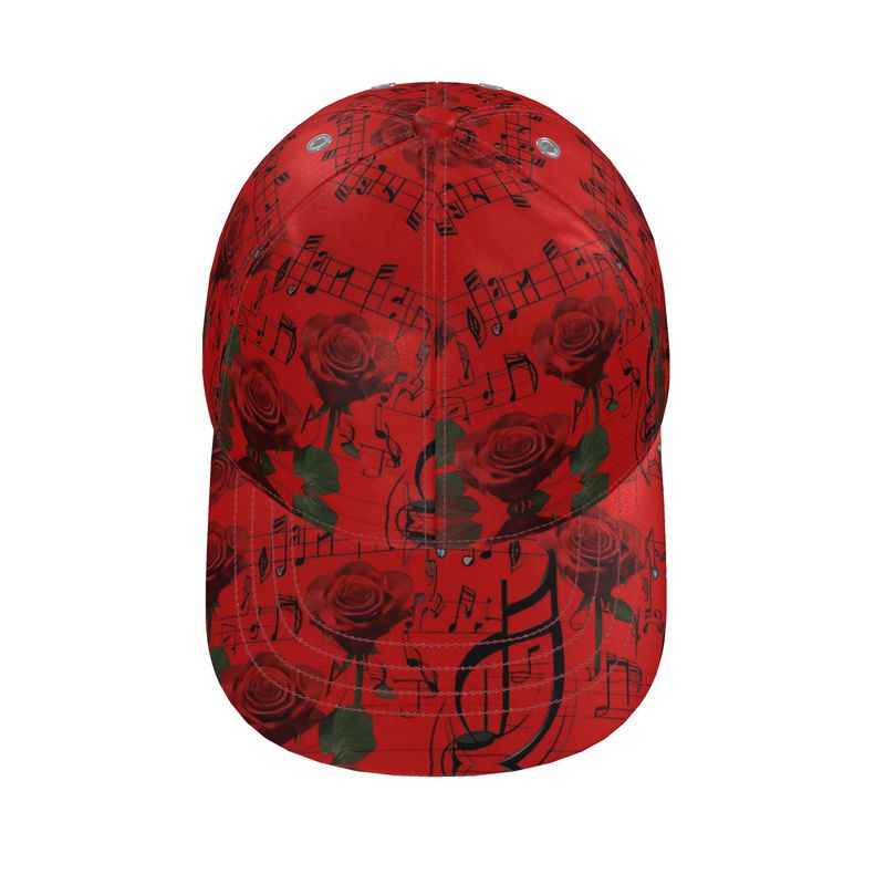 R&RH Musical Lyrics Unisex Red Baseball Cap