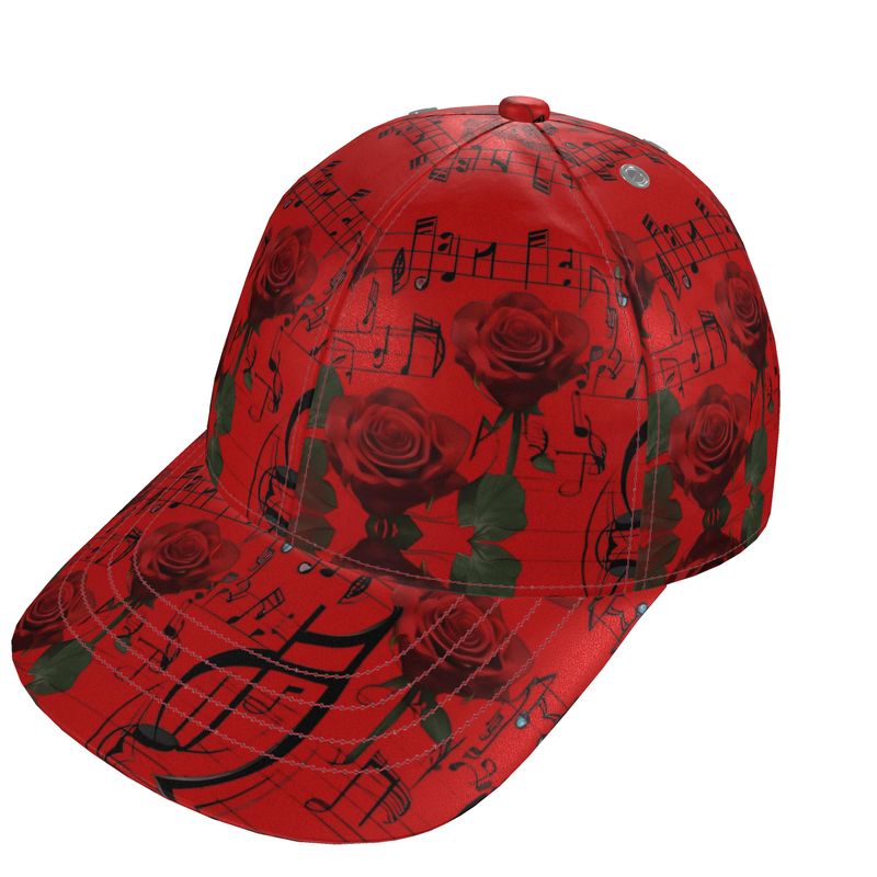 R&RH Musical Lyrics Unisex Red Baseball Cap