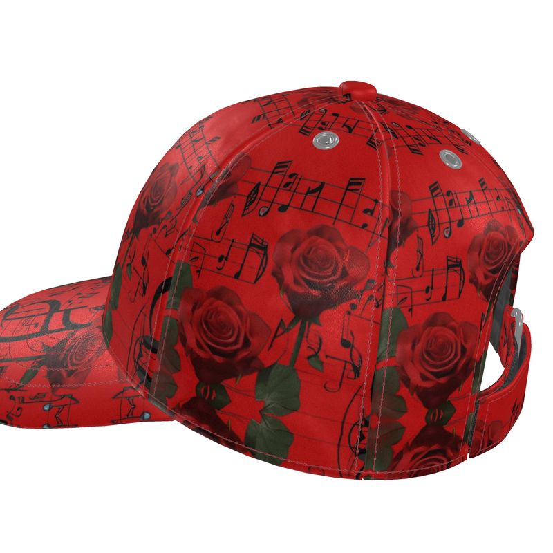 R&RH Musical Lyrics Unisex Red Baseball Cap