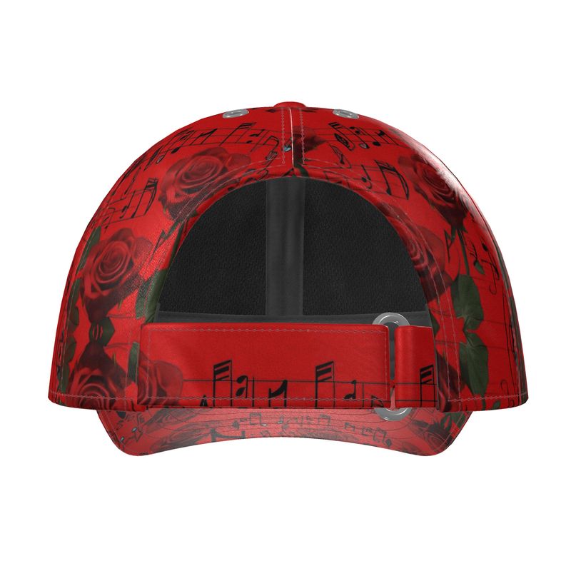 R&RH Musical Lyrics Unisex Red Baseball Cap