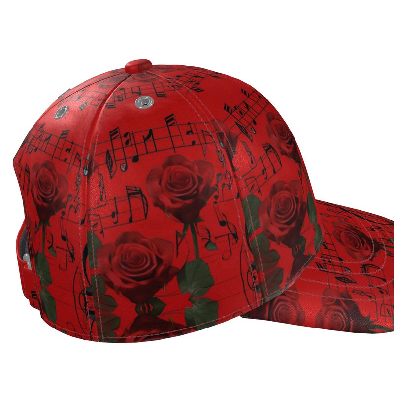 R&RH Musical Lyrics Unisex Red Baseball Cap