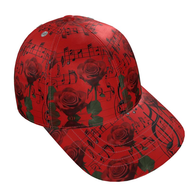 R&RH Musical Lyrics Unisex Red Baseball Cap