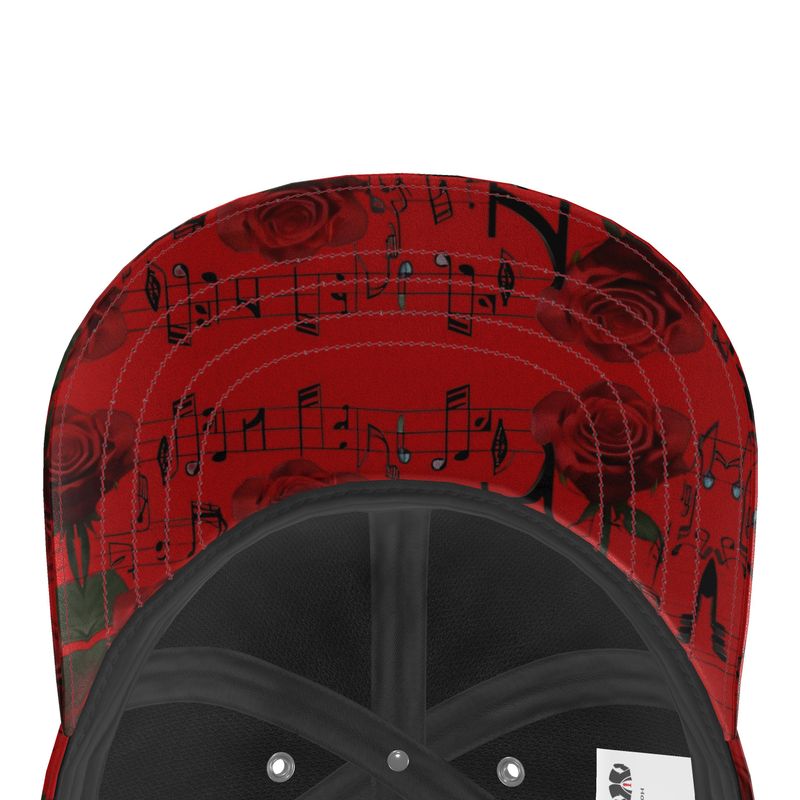 R&RH Musical Lyrics Unisex Red Baseball Cap