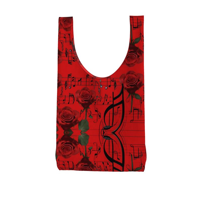 R&RH Musical Lyrics Red Parachute Womens Shopping Bag