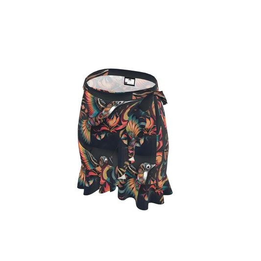 R&RH Birdsong Colorful Designs Black Duffle Bag Black Flounce Skirt