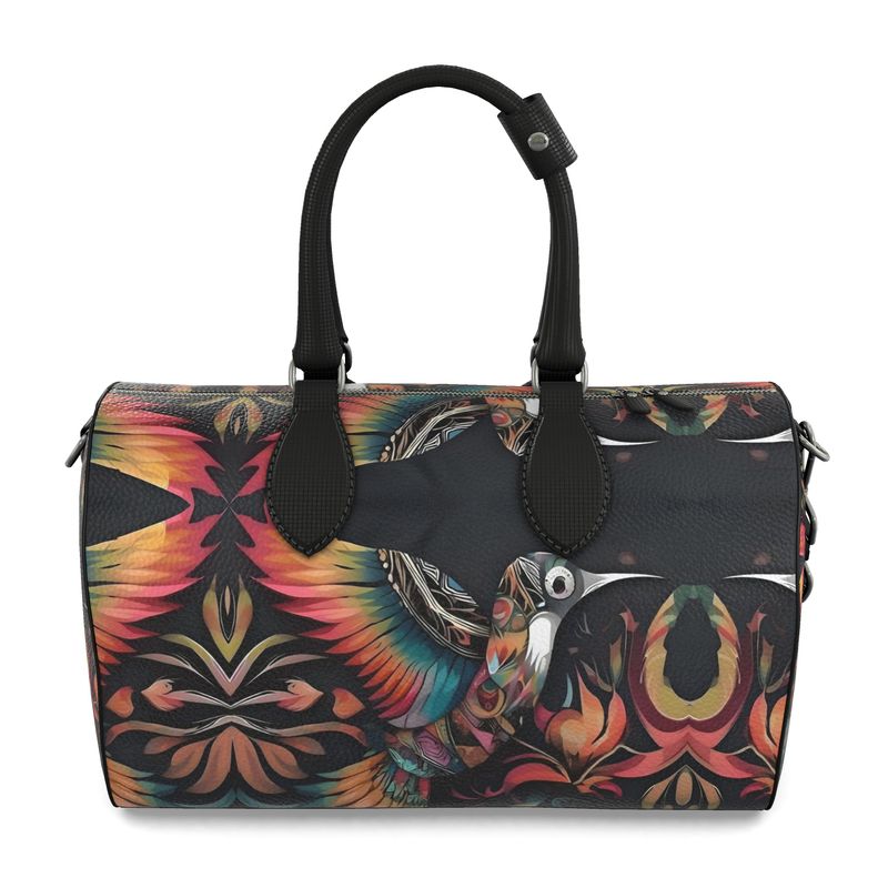 R&RH Birdsong Colorful Designs Black Duffle Bag