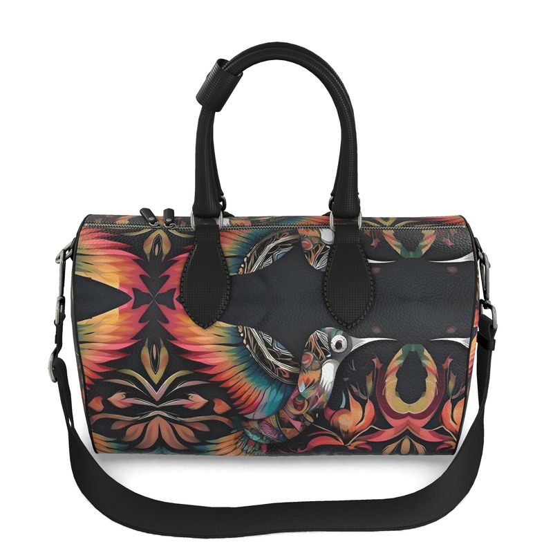 R&RH Birdsong Colorful Designs Black Duffle Bag