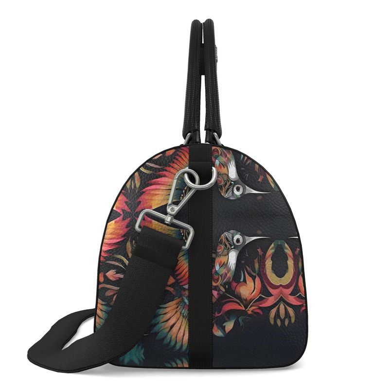 R&RH Birdsong Colorful Designs Black Duffle Bag