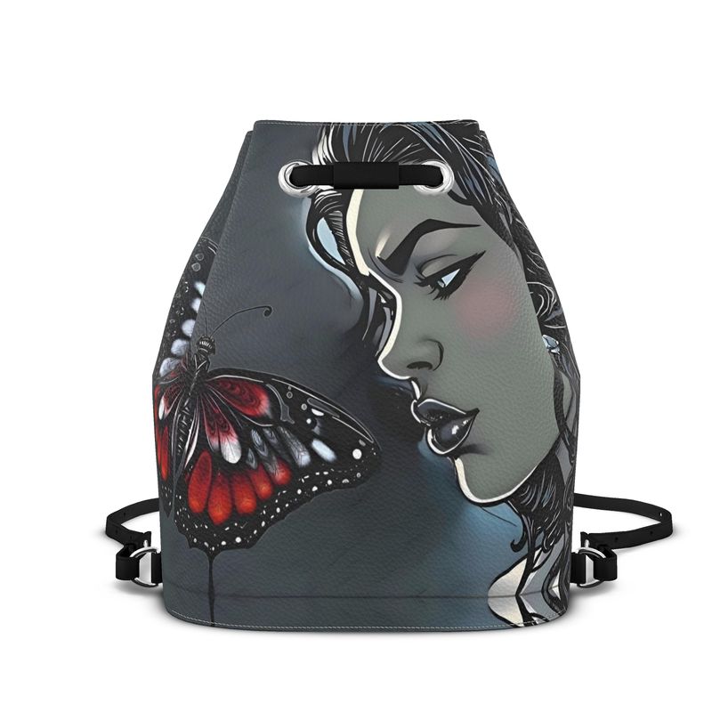 R&RH Black  Butterfly  Beautiful Artistic Designs Bucket Backpack